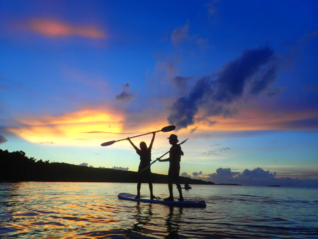 西表島　サンセット　SUP サップ