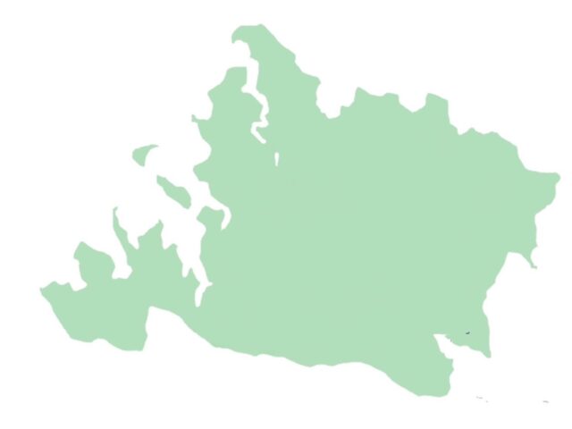 西表島　白地図